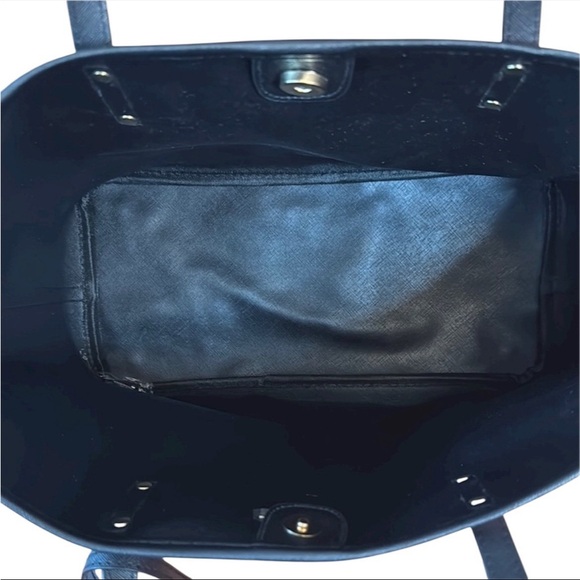 Trina Turk Black and Pink Floral Tote with Pouch - Picture 3 of 7